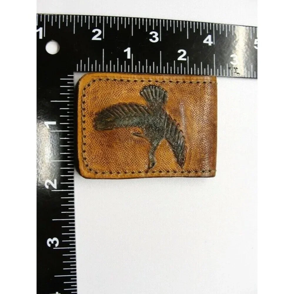 Leather Money Clip Duck Goose Credit Card Cash ID Holder